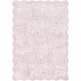 thumbnail image 1 of Mainstays Modern Abstract Plush Scallop Shape Pink, Machine Washable Area Rug 5x7, Recommended for Living room, Dining Area, Bedroom, 1 of 8