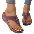 thumbnail image 6 of Bkhluea Women Flip Flop Sandals Slip On Shoes Hollow Cutout Comfort For Beach Travel Casual Daily Outdoor Activities, 6 of 7