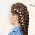 thumbnail image 2 of Unique Bargains 20 Pcs Small Flower Hair Clips Mini Flower Hair Clips for Girls Cute Mini Hairpin Hair Accessories Pink, 2 of 7
