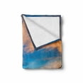 thumbnail image 2 of Lake Tahoe Soft Flannel Fleece Throw Blanket, High Angle View Californian Freshwater Lake Tranquil Scene Sundown, Cozy Plush for Indoor and Outdoor Use, 70" x 90", Forest Green Sky Blue, by Ambesonne, 2 of 6