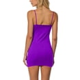 thumbnail image 5 of ZHYou Bodycon Mini Dress for Women with Spaghetti Strap Casual Sleeveless Form Fitting Basic Slip Dresses,Purple,Size M, 5 of 5