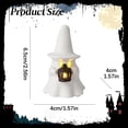 thumbnail image 3 of LED Halloween Tabletop Ornament Set | Oimcto Light-Up Pumpkin Figurines with Warm Glow for Mantel, Shelf & Tray Display - Ghost Lantern, 3 of 9