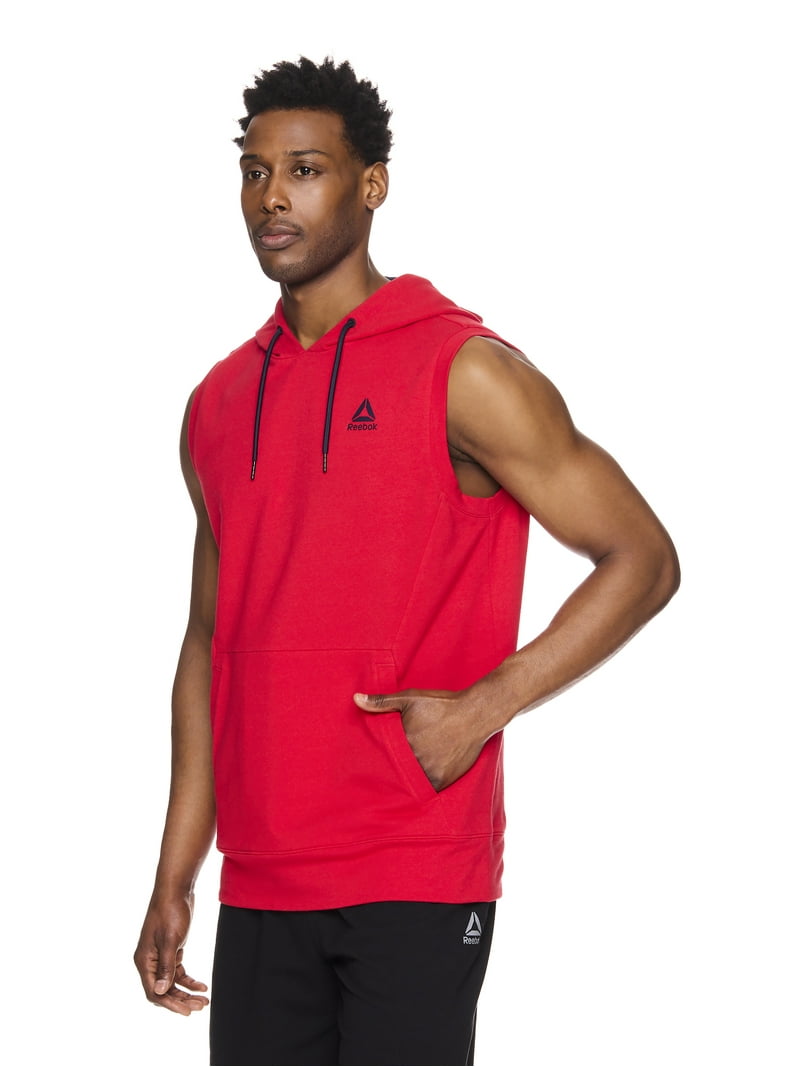 Reebok Men's and Big Men's Conqueror Sleeveless Hoodie, up