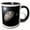 Black/White, variant on 3drose, Moon Dance Solar System Scene of Planet Earth and Moon Dancing in Space Orbit, 11oz Two-tone Black Mug