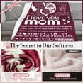thumbnail image 4 of I Love You Mom Blanket for Mom, Valentines Gifts for Mom from Daughter Son, Birthday Gifts for Women Who Has Everything, Blanket Gift for Her, I Love You Mom Throw Blanket 60"×50", 4 of 6