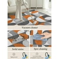 thumbnail image 5 of Retro Geometric Area Rug for Bedroom 5x7 Ft Art Decor Orange Gray Semicircle Super Soft fuzzy Throw Rug Non-Slip Fluffy Plush Indoor Floor Carpet for Living Room Nursery Home Decor, 5 of 8