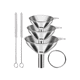 thumbnail image 1 of Mini Embudos De Cocina Para Llenar Botellas, Acero Inoxidable Belug, Plateado, 1 of 5