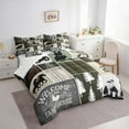 thumbnail image 3 of Manfei Farm Animal Horse 7-Piece Bedding Comforter Set,Gray Patchwork Plaid King Bedding Sets,Country Farmhouse Lodge Bed Sheets For Boy Kids,Microfiber Bedroom Decor, 3 of 8