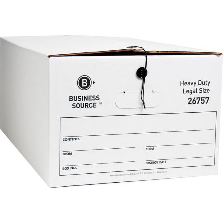 Business Source Heavy Duty Legal Size Storage Box - External Dimensions: 15 Business Source Heavy Duty Legal Size Storage Box - External Dimensions: 15