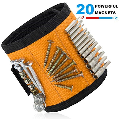 Magnetic Wristband w/ 15 Strong Magnets for Holding Screws Nails Drill Bits #OS 