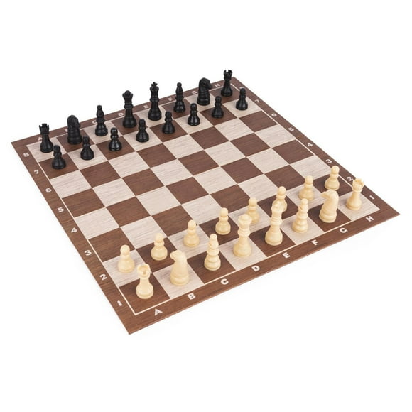 Traditions, Coffret d'échecs avec échiquier pliable et pièces d'échecs, Jeu de stratégie pour 2, pour adultes et enfants à partir de 8 ans Spin Master Games Cardinal