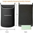 thumbnail image 3 of XL Hanging Laundry Hamper Bag Black Door Hanging Hamper with Large Openging  Door Laundry Basket, 3 of 8