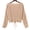Pink, variant on Lovskoo 2024 Sweaters for Women Trendy Solid Casual Round Neck Loose Bandage Long Sleeve Sweater Pink