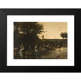 thumbnail image 2 of Jan Siberechts 18x14 Black Modern Framed Museum Art Print Titled - Crossing the Ford (Between 1665 and 1672), 2 of 5