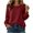 *Wine, variant on ClodeEU Women's Crew Neck Long Sleeve Side Button Split Tops,Casual Loose Solid Color Pullover Shirts ,Women's Plus L