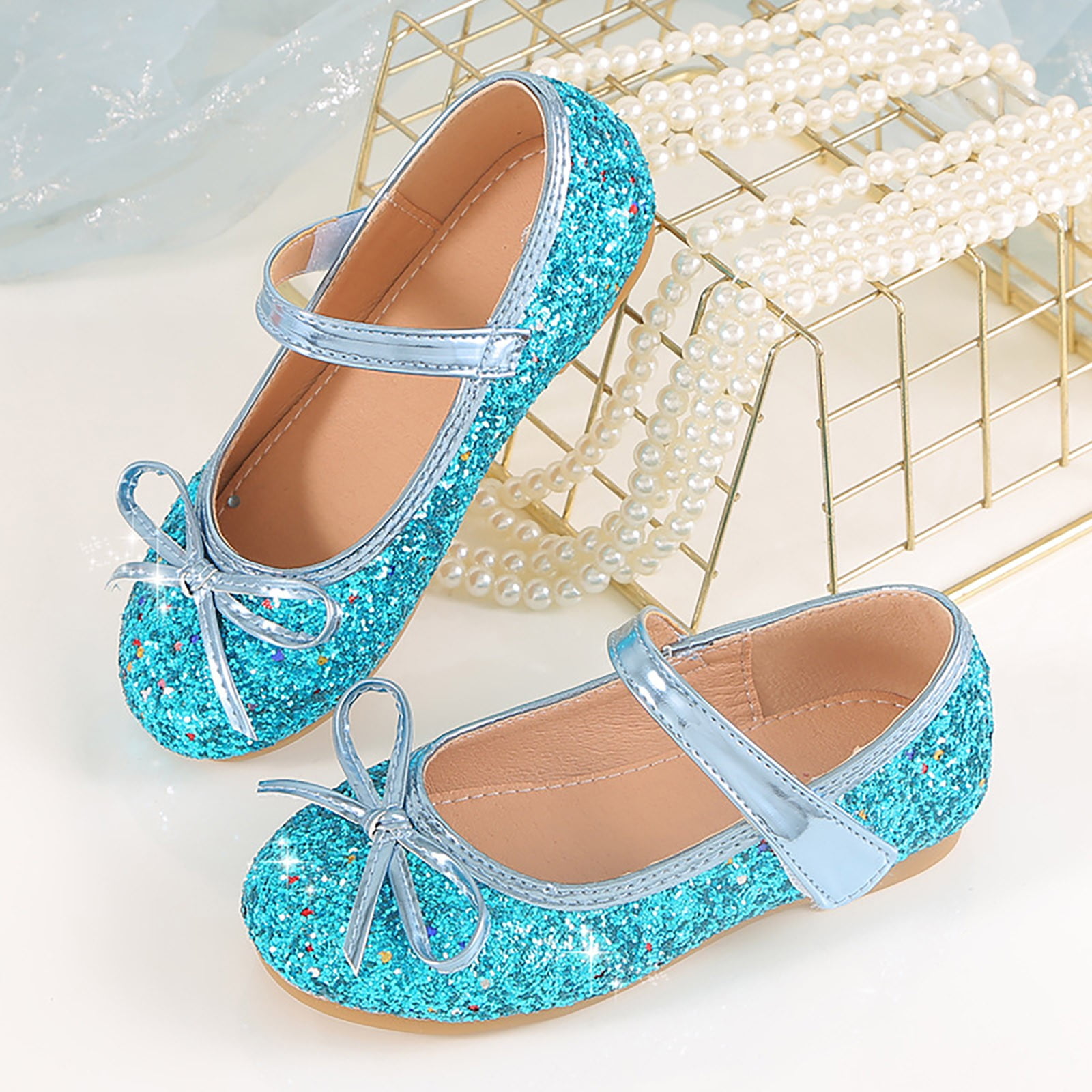 adviicd Toddler Dress Sandals Kids Sandals Cross Strappy Open Toe Plat Girl Summer Shoes for Indoor and Outdoor Blue 34