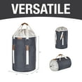 thumbnail image 3 of CleverMade Collapsible Carrying Handles Laundry Baskets, Charcoal, 3 of 6