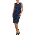 thumbnail image 2 of INSPIRE CHIC Women's Mother of Bride Dresses with Chiffon Shrug Gown Evening Sleeveless Embroidery Floral Dress Suit Sets S Dark Blue, 2 of 5