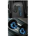 thumbnail image 4 of Uorisanigo Set of 15 Car Seat Cover Full Set with Blue Heart Flower Butterfly Steering Wheel Covers Seatbelt Cover Cup Holders Garbage Can Air Vent Organizer Bag Mirror Cover Keychain Fit Sedan SUV, 4 of 7