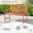 thumbnail image 6 of Costway 2-Person Patio Bench with Slatted Backrest and Seat Garden Loveseat Chair Furniture, 6 of 10