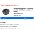 thumbnail image 2 of Engine Harmonic Balancer - Compatible with 2009 - 2013 Toyota Corolla 2.4L 4-Cylinder 2010 2011 2012, 2 of 2