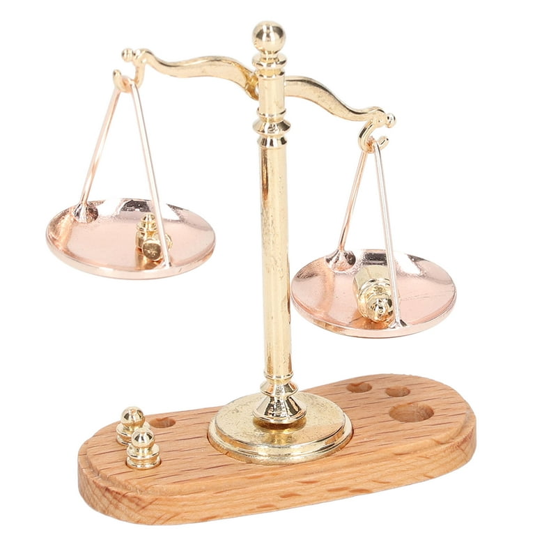 Small Brass Weight Scale Toy Scale Justice Scale Retro Balance Scale Weight