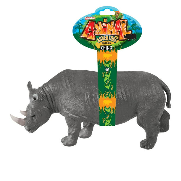 Animal Adventure Replica - Rhino from Deluxebase. Rhino Toy Plastic Animal  Figures. Large sized animal figures that are ideal safari animal toys for  kids 
