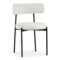 thumbnail image 3 of Set of 2 Banks Black Faux Leather Dining Chair with Wood Legs, 3 of 6