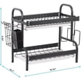 thumbnail image 7 of 2-Tier Countertop Dish Drying Rack w/Utensil Holder Dish Drainer for Kitchen, 7 of 7