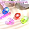 thumbnail image 3 of 4pcs Flashing Colorful Led Light Up Bumpy Jelly Rubber Rings Finger Toys, 3 of 5