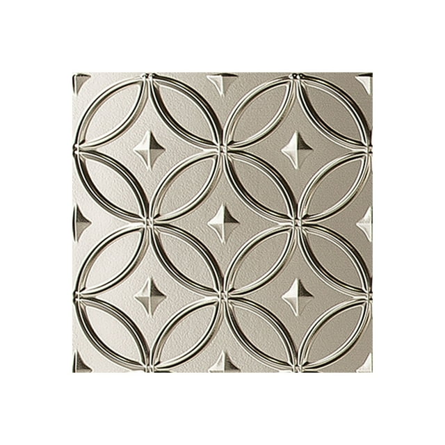 FASÄDE Easy Installation Rings Brushed Nickel Wall Panel Sample (12" X 12" Sample)