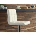 thumbnail image 4 of Ashley Furniture Bellatier Faux Leather Tufted Adjustable Bar Stool in Bone, 4 of 5