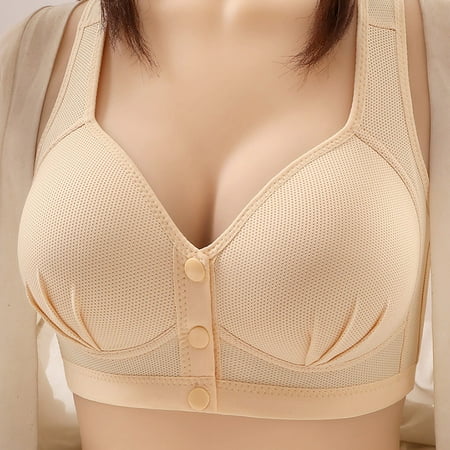 Summer Women's Bra Gathered Breathable Comfortable Skin Friendly Soft  Underwear Bra Lightweight Sports Bras for Women, Khaki, 34 : :  Clothing, Shoes & Accessories