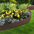 thumbnail image 4 of weibbin Plastic Mini Garden Fence Yard Border Edging for Flower Bed Bronze 354x3.9in, 4 of 6