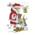 thumbnail image 2 of Hilo Algodón Ecológico Bordado Punto Cruz Impreso Feliz Navidad 14CT 29x36cm, 2 of 9