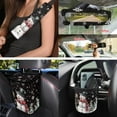thumbnail image 4 of Garronmavis 15pcs Automobile Interior Sets Christmas Winter Snowman Front Rear Car Seat Covers Steering Wheel Cover Shoulder Protector Cover Coasters Keychain Rearview Mirror Cover Trash Can, 4 of 7