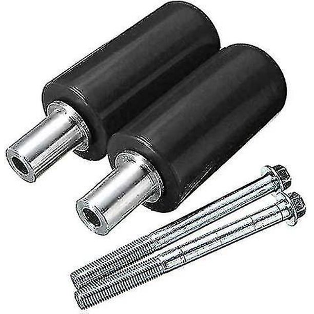 Protector anticolisión universal para deslizadores de marco de motocicleta, barra anticaídas para motocicleta (negro, 2 unidades)