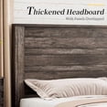 thumbnail image 4 of VanAcc Queen Size Bed Frame with 49" Tall & Full-Panel Headboard, Farmhouse Platform Bed with Wood Slats & Metal Bed Frame, Noise Free, 4 of 7