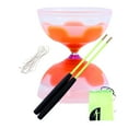 thumbnail image 2 of Juego de juguetes chinos de Diabolo, Triple rodamiento portátil con palos de Diabolo y bolsa de cuerda, juguete de malabarismo, pelota de Diabolo para niños Naranja, 2 of 8