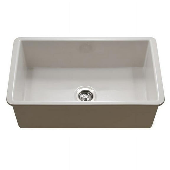 Houzer Ptu-3600-C Platus 32" Undermount Single Basin Fireclay Kitchen Sink - Off White