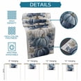 thumbnail image 6 of Blue Grey Fall Table Runner 48 Inches Long Farmhouse Dress Scarves, Vintage Thanksgiving Botanical Dining Tablerunner for Coffee Table/Kitchen Island/Party Décor, 13" x 48", 6 of 8
