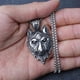 thumbnail image 2 of European and American Retro Wolf Head Necklace Personality Men s Pendant Hip Hop Ear Accessories Accessories Street Men s Fashion Manufacturers Hot Sa, 2 of 5