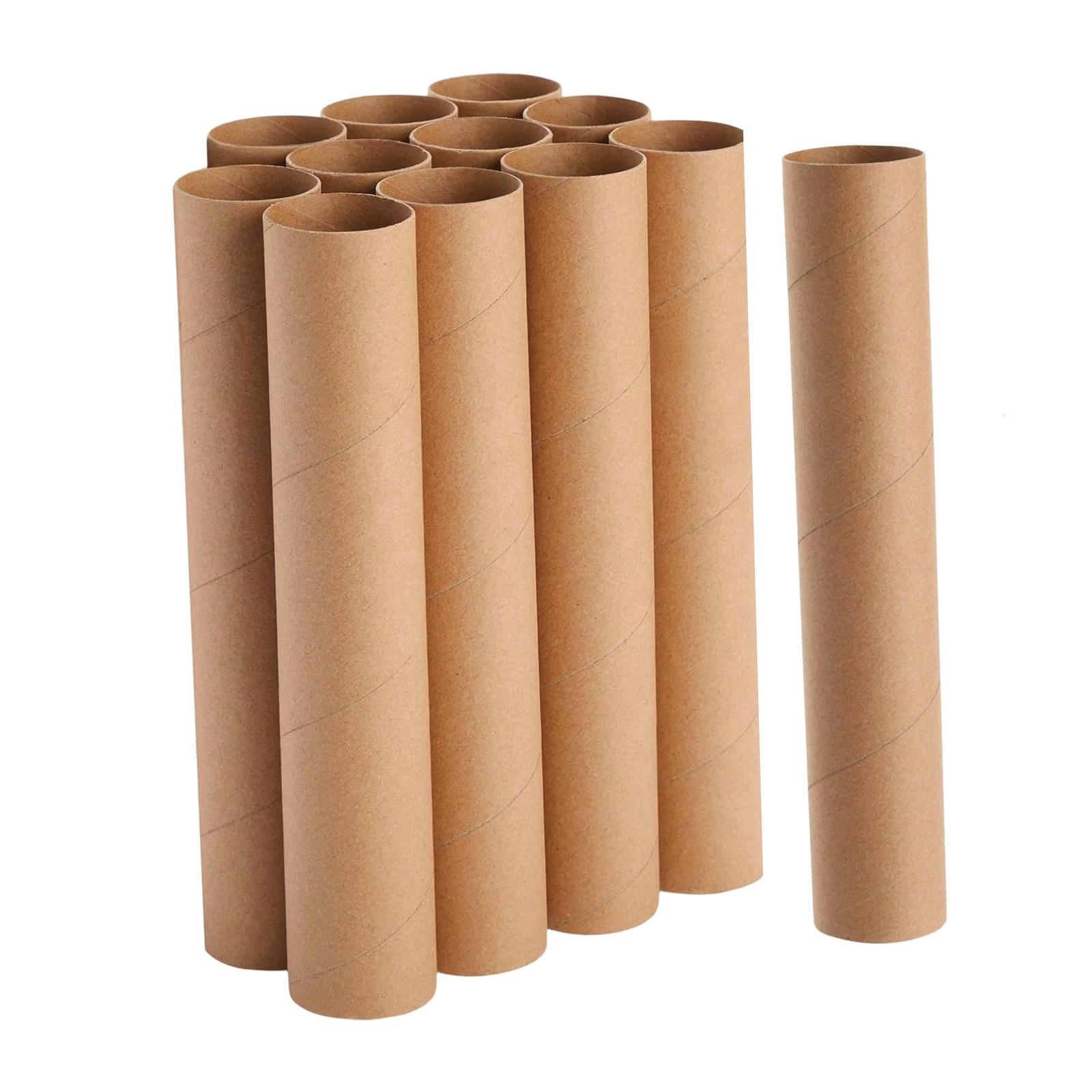 12 Pieces Cardboard Tubes Craft Rolls Empty Toilet Paper Tubes Thick Paper Material for Classroom DIY Projects