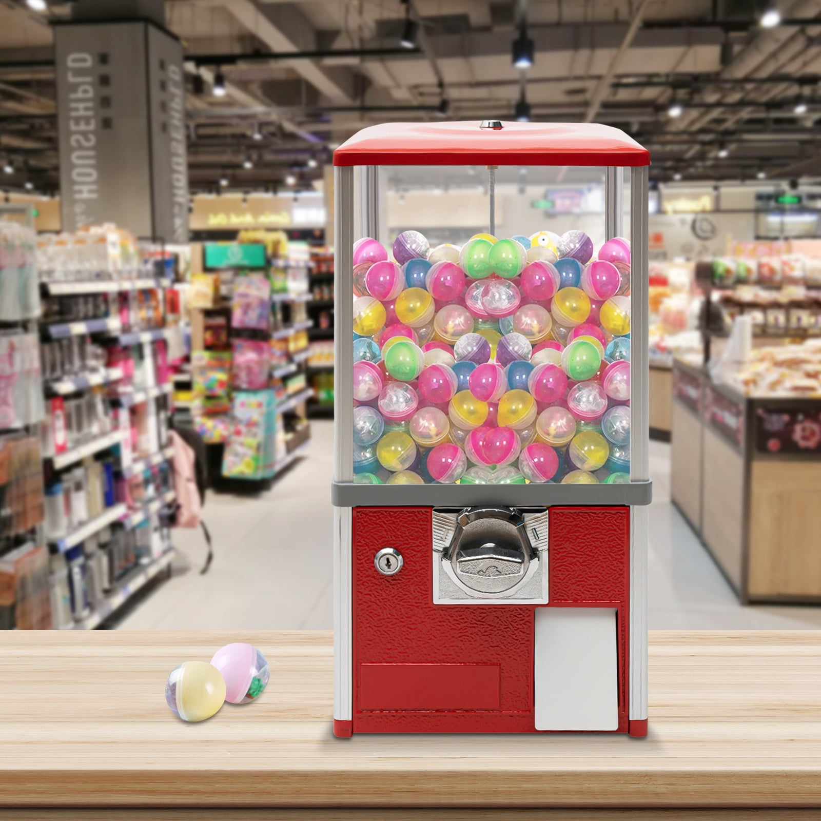 Dwellnix Toy Vending Machine with 200 Capsule Capacity and Easy Turn Knob for Kids Retail Use Or Small Business Entertainment Spaces