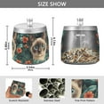 thumbnail image 2 of Yayeee Ashtray with Lid for Cigarette Smokeless Stainless Steel Home Ash Holder, Flowers and Cat, 2 of 7