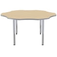 thumbnail image 5 of ECR4Kids 60in Flower Contour Thermo-Fused Adjustable Activity Table Maple/Light Grey/Silver - Super Leg, 5 of 8