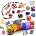 thumbnail image 1 of Juguetes para gatitos NikouMX 20 piezas túnel arcoíris juguetes interactivos, 1 of 8