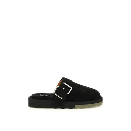 

Off-White Suede Leather Sponge Clogs
