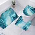 thumbnail image 2 of Bathroom Rugs Set Soft Washable Decorations Water Absorbent Breathable Marble Rug Carpets Pedestal Rug for Toilet Home , H H, 2 of 7