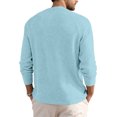 thumbnail image 4 of Mens Waffle Long Sleeve Shirt Casual Button Down Thermal Henley Shirts Lightweight Plain Fall Tshirts Pullover, 4 of 7